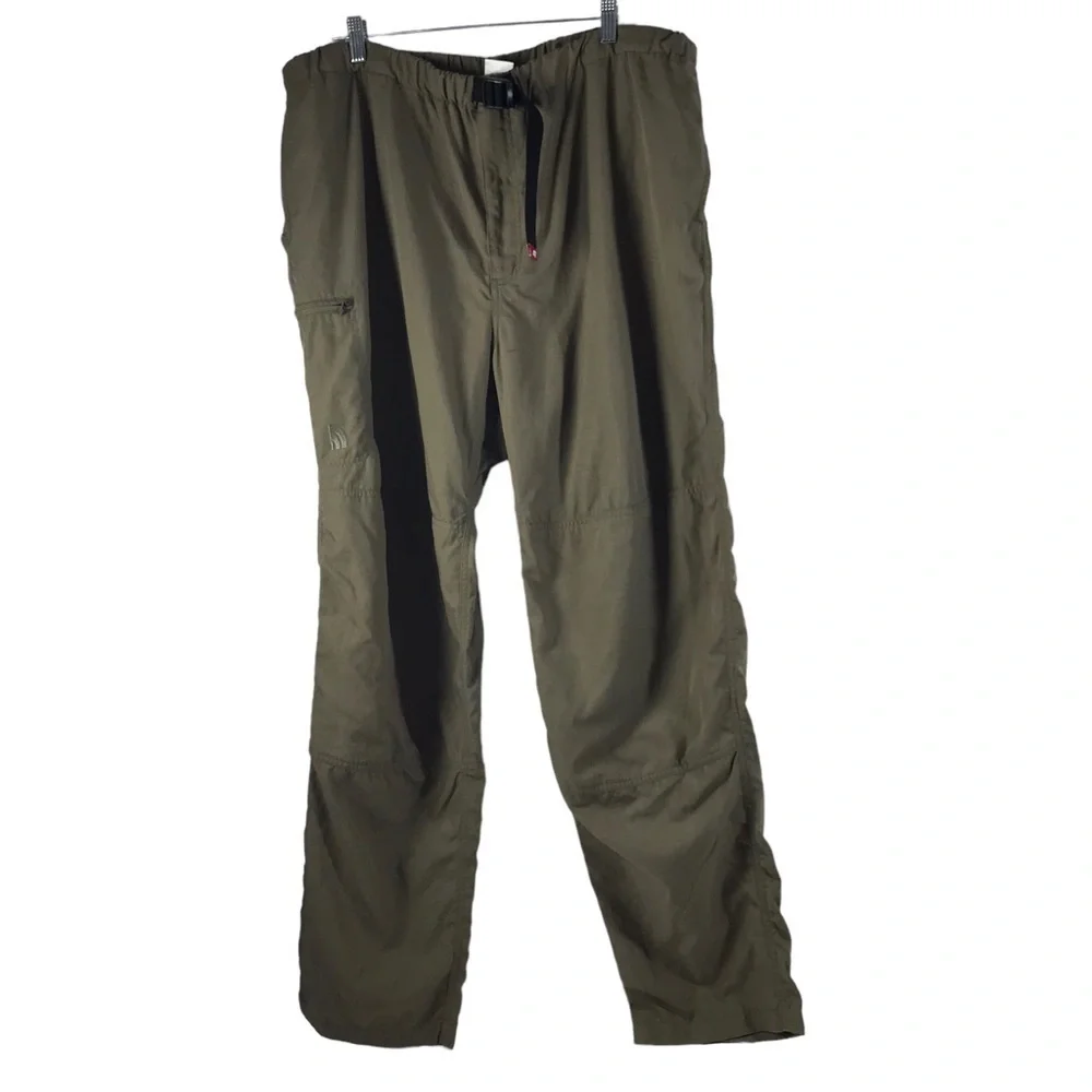 North Face Mens Lightweight Hiking Pants Large Nylon size XXL belted